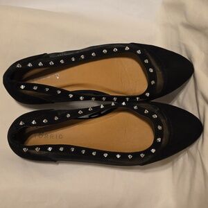 Torrid Black Flats with Silver Studs